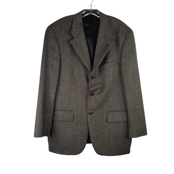 POLO RALPH LAUREN Wool Alpaca Tweed Blazer Jacket Sport Coat Herringbone 42 R - Picture 2 of 10